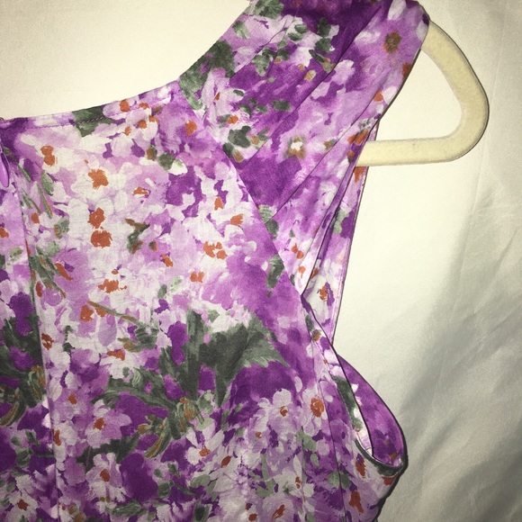 JCrew collection purple lilac sleeveless blouse Size 4 - Picture 6 of 9